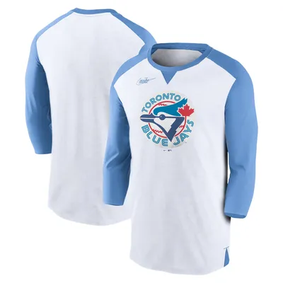 Nike /light Blue Kansas City Royals Rewind 3/4-sleeve T-shirt At