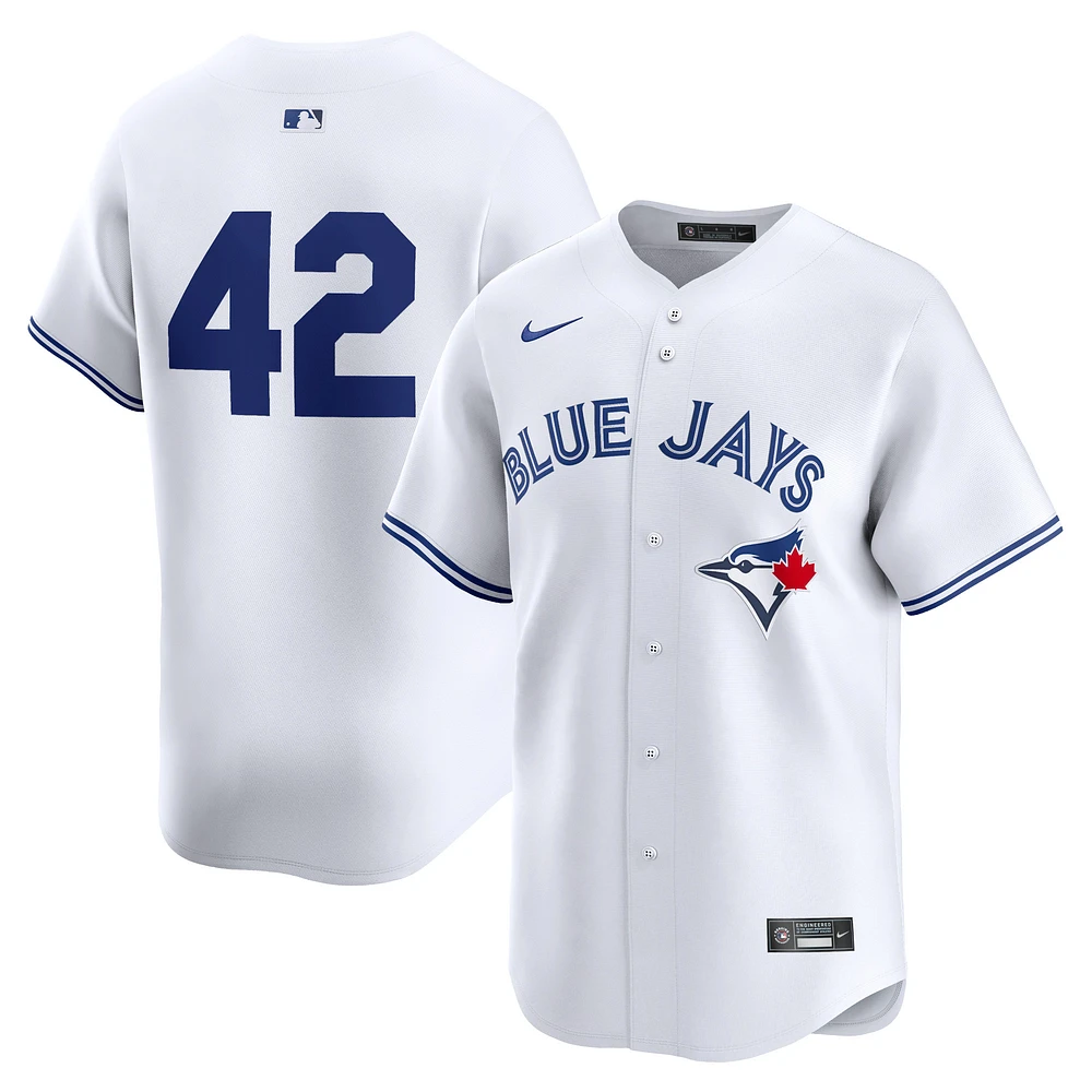 Men's Nike  White Toronto Blue Jays 2024 Jackie Robinson Day Home Limited Jersey