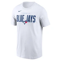 T-shirt Nike blanc pour hommes des Blue Jays de Toronto Home Team Bracket Stack