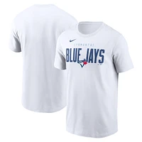 T-shirt Nike blanc pour hommes des Blue Jays de Toronto Home Team Bracket Stack