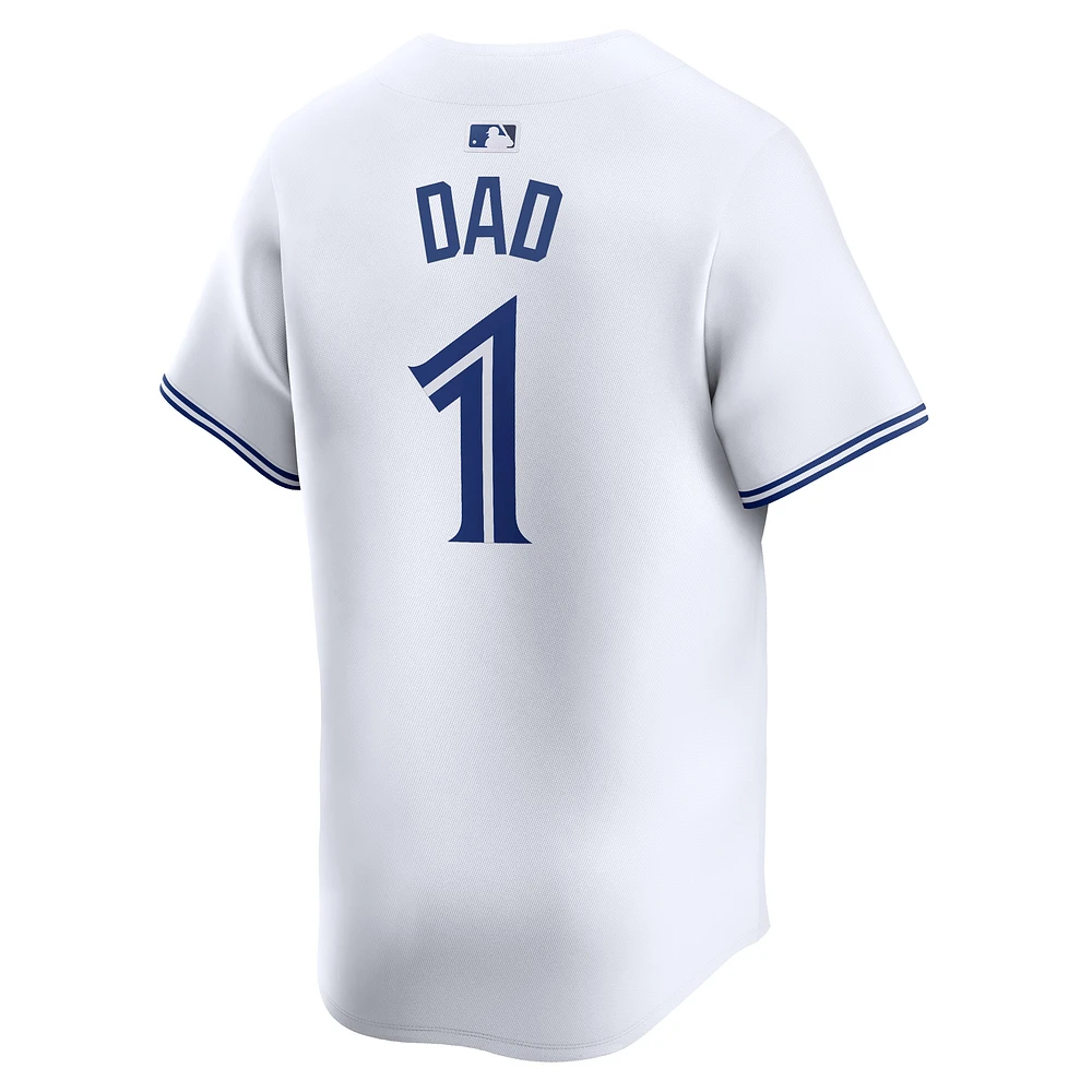 Men's Nike White Toronto Blue Jays #1 Dad Home Limited Jersey