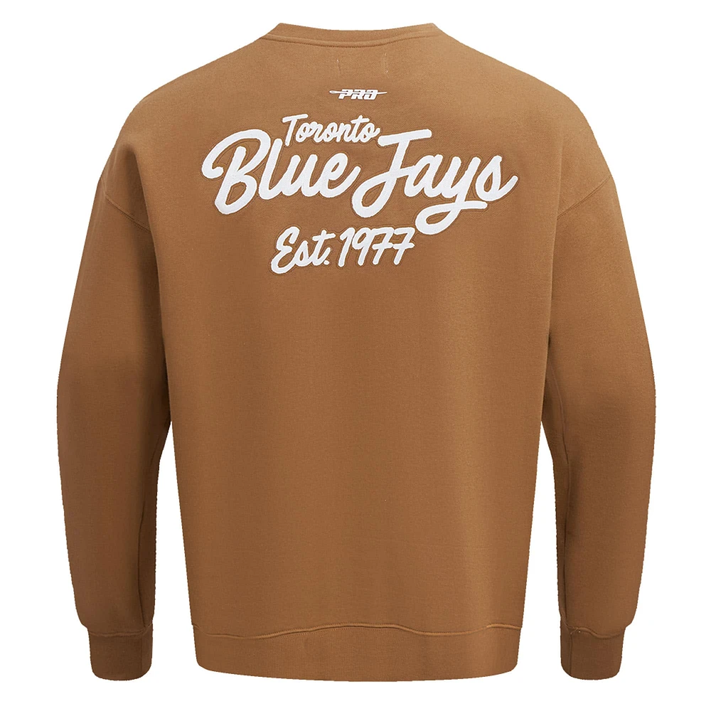 Men's Pro Standard Brown Toronto Blue Jays Paint the City Pullover Sweatshirt