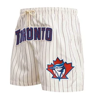 Short tissé classique rétro à fines rayures crème Pro Standard des Blue Jays de Toronto pour hommes