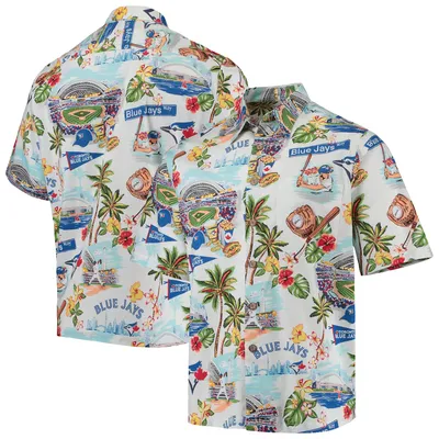 Texas Rangers Tommy Bahama Jungle Shade Silk Camp Button-Up Shirt - Royal