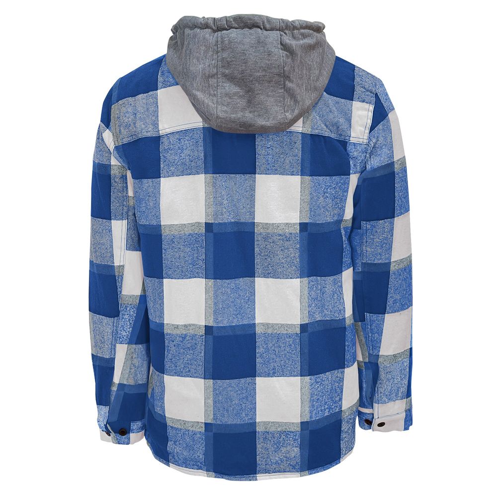 Men's Starter Royal/White Toronto Blue Jays Sherpa Full-Button Flannel - Jacket