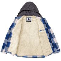 Men's Starter Royal/White Toronto Blue Jays Sherpa Full-Button Flannel - Jacket