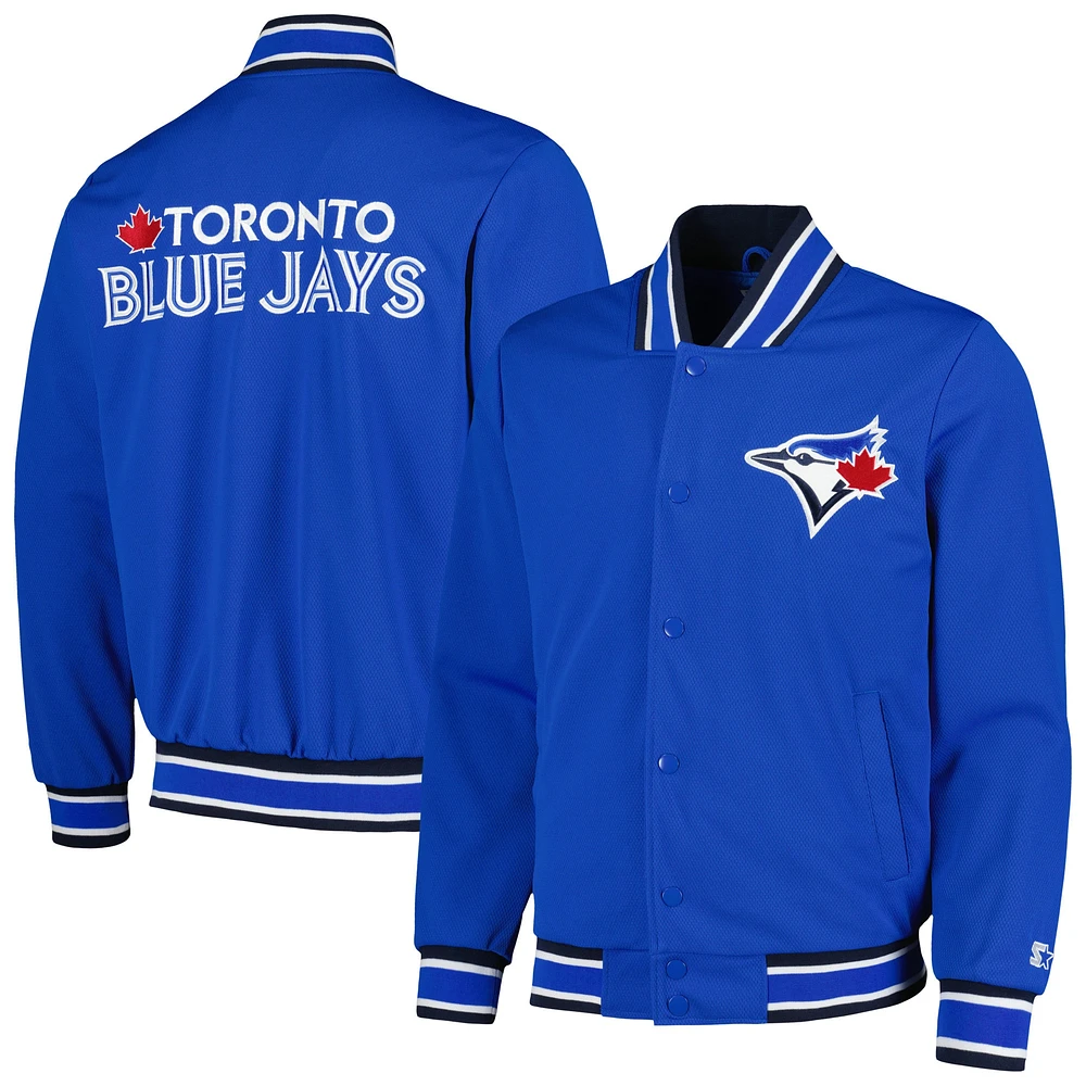 Veste à bouton-pression Starter Royal Blue Jays de Toronto pour hommes