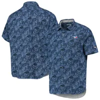 Tommy Bahama Men's Blue S/S Silk Embroidered Texas Rangers Camp Shirt Med