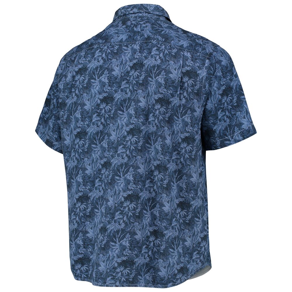 Men's Tommy Bahama Royal Toronto Blue Jays Jungle Shade Silk Camp Button-Up Shirt