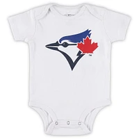 Newborn & Infant Royal/Powder Blue/White Toronto Blue Jays Minor League Player Three-Pack Bodysuit Set