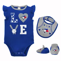 Newborn & Infant Royal Toronto Blue Jays Love of Baseball - Bodysuit Bib Bootie Set