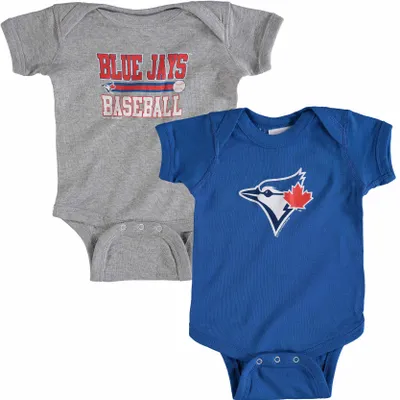 Toronto Blue Jays Soft as a Grape Newborn & Infant 2-Piece Body Suit - Royal/Gray