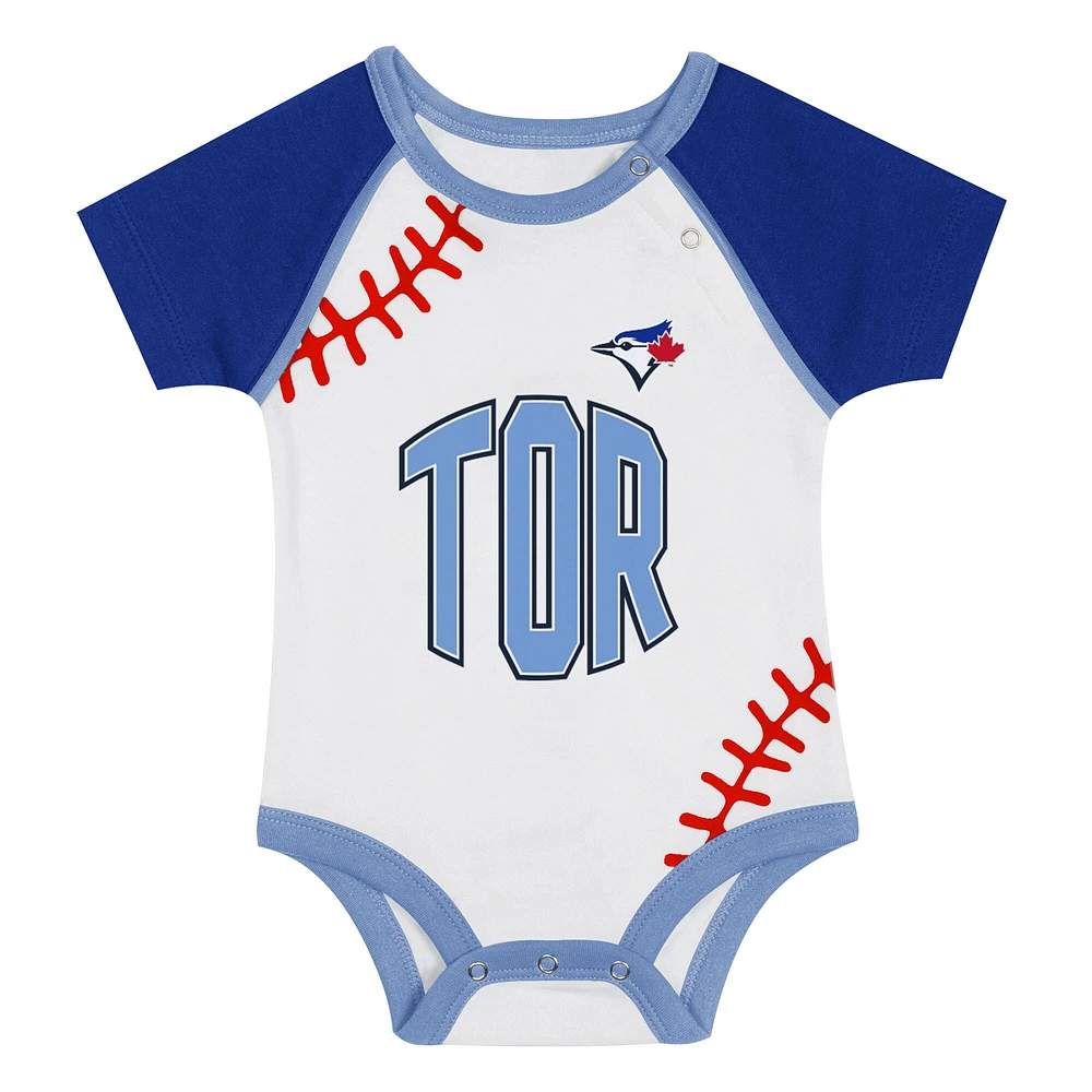 Newborn & Infant Toronto Blue Jays Tied Up Bodysuit, Bib Bootie Set