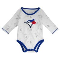 Newborn & Infant White/Royal Toronto Blue Jays Three-Piece Dream Team - Hat Bodysuit Pants Set