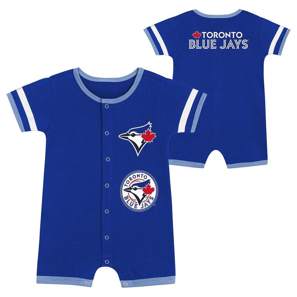 Newborn  Royal Toronto Blue Jays Double Hit Coveralls
