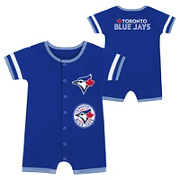 Newborn  Royal Toronto Blue Jays Double Hit Coveralls