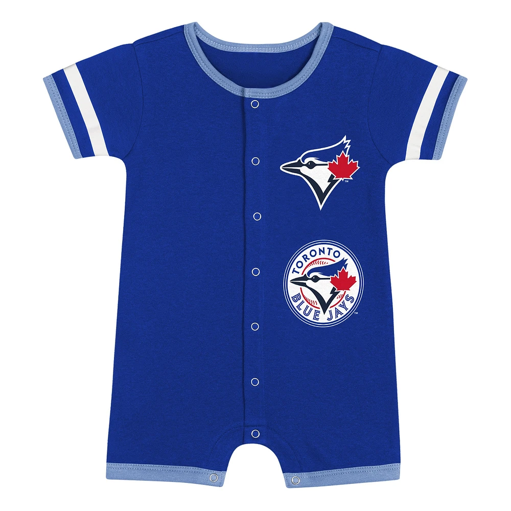 Newborn  Royal Toronto Blue Jays Double Hit Coveralls