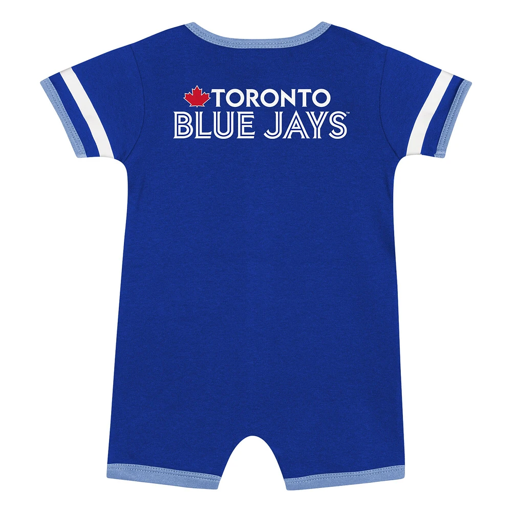 Newborn  Royal Toronto Blue Jays Double Hit Coveralls