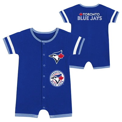 Newborn  Royal Toronto Blue Jays Double Hit Coveralls
