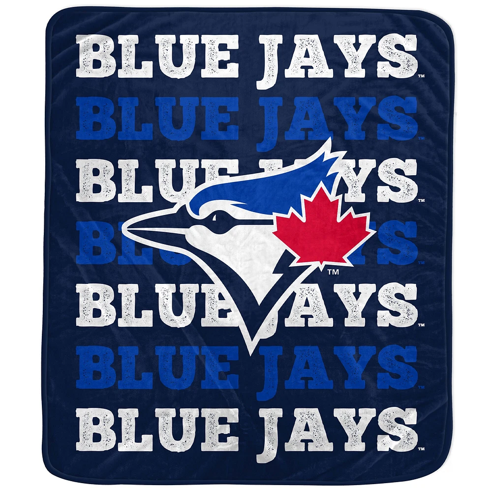 Pegasus Toronto Blue Jays 60'' x 70'' Couverture en peluche avec logo et mot-symbole