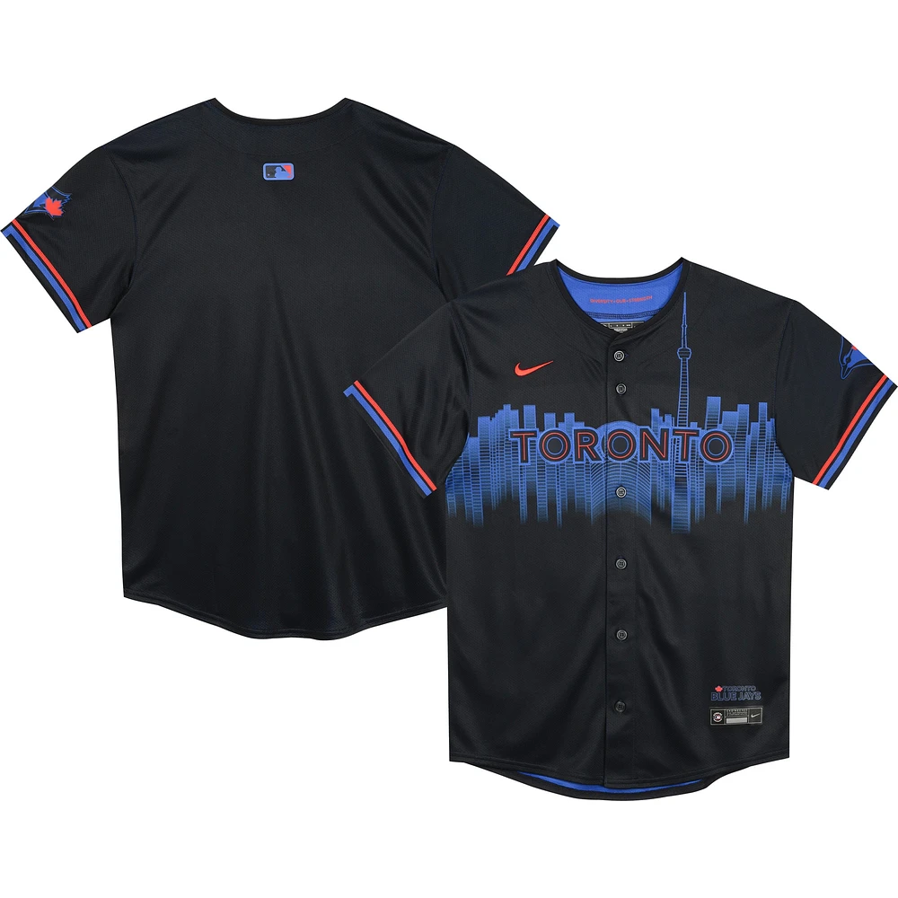 Maillot Nike bleu marine pour enfants d'âge préscolaire des Blue Jays de Toronto 2024 City Connect Limited