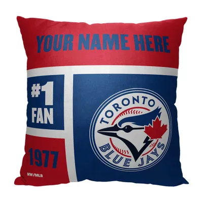 Toronto Blue Jays The Northwest Group 18'' x 18'' Colorblock Personalized Throw Pillow