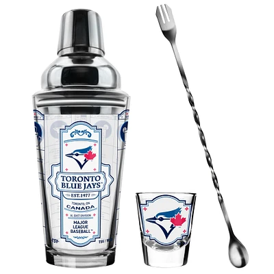 The Sports Vault Toronto Blue Jays Ensemble de cinq verres à shot et verres à mélange pour barman