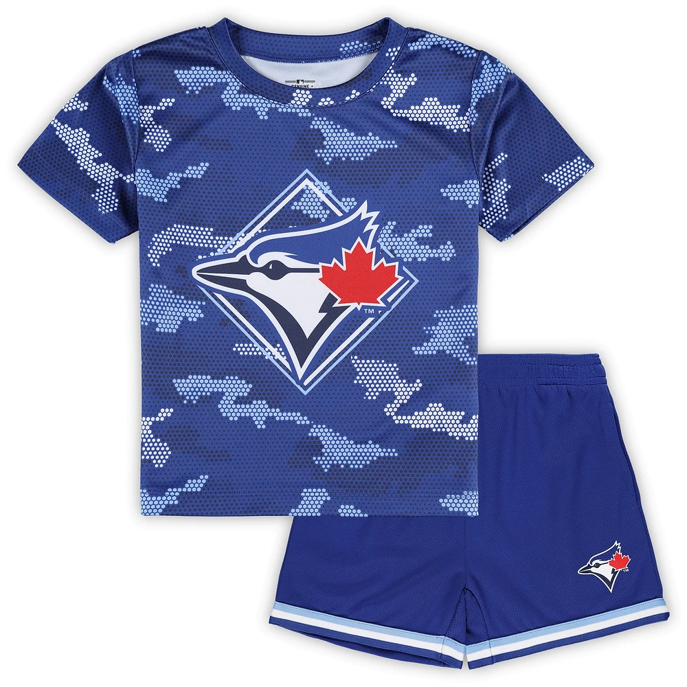 Ensemble t-shirt et short Fanatics Royal Toronto Blue Jays Field Ball pour tout-petits