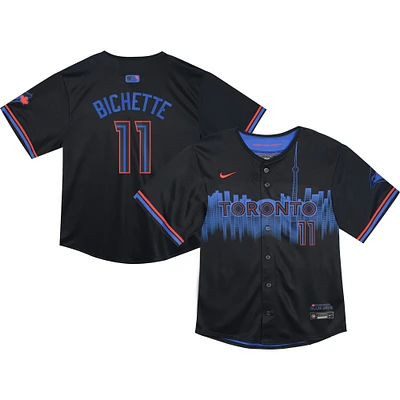 Maillot de joueur Nike Bo Bichette des Blue Jays Toronto 2024 City Connect Limited pour tout-petit, bleu marine