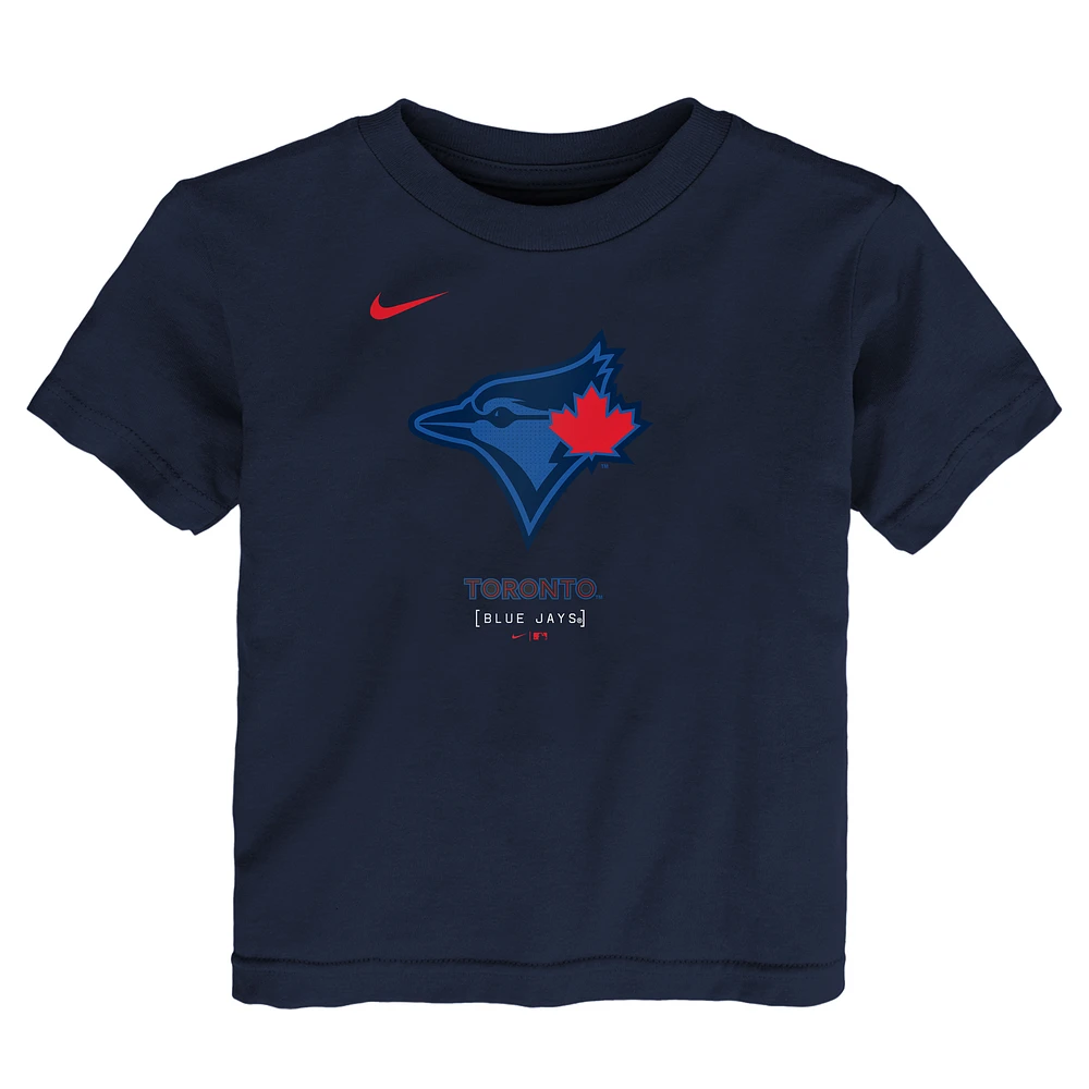 T-shirt Nike bleu marine pour tout-petit des Blue Jays de Toronto 2024 City Connect avec grand logo