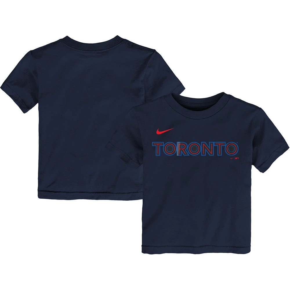 T-shirt Nike bleu marine pour tout-petit des Blue Jays de Toronto 2024 City Connect