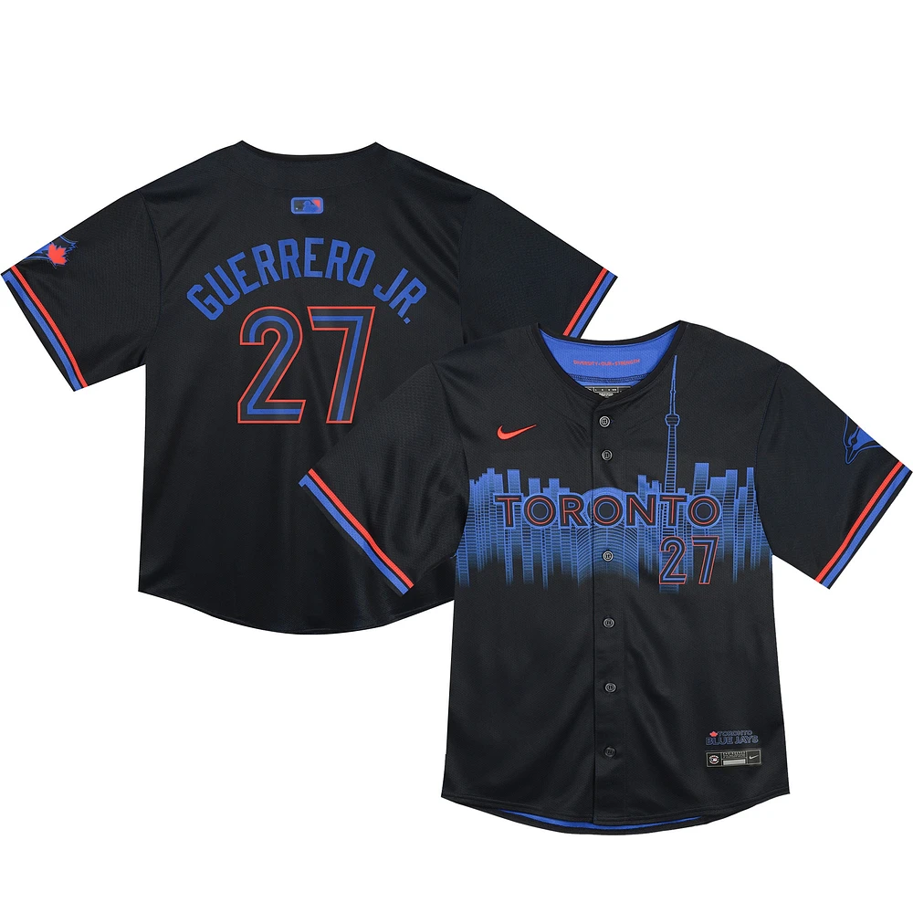 Maillot de joueur Nike Vladimir Guerrero Jr. bleu marine des Blue Jays Toronto 2024 City Connect Limited pour tout-petit