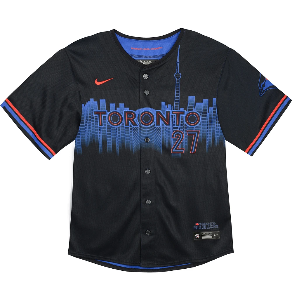 Maillot de joueur Nike Vladimir Guerrero Jr. bleu marine des Blue Jays Toronto 2024 City Connect Limited pour tout-petit