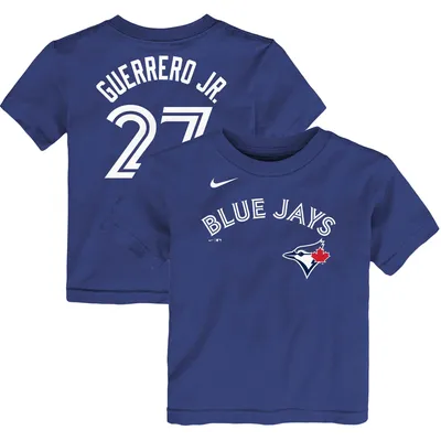 Tout-petit Nike Vladimir Guerrero Jr. Royal Toronto Blue Jays Nom et numéro du joueur - T-shirt