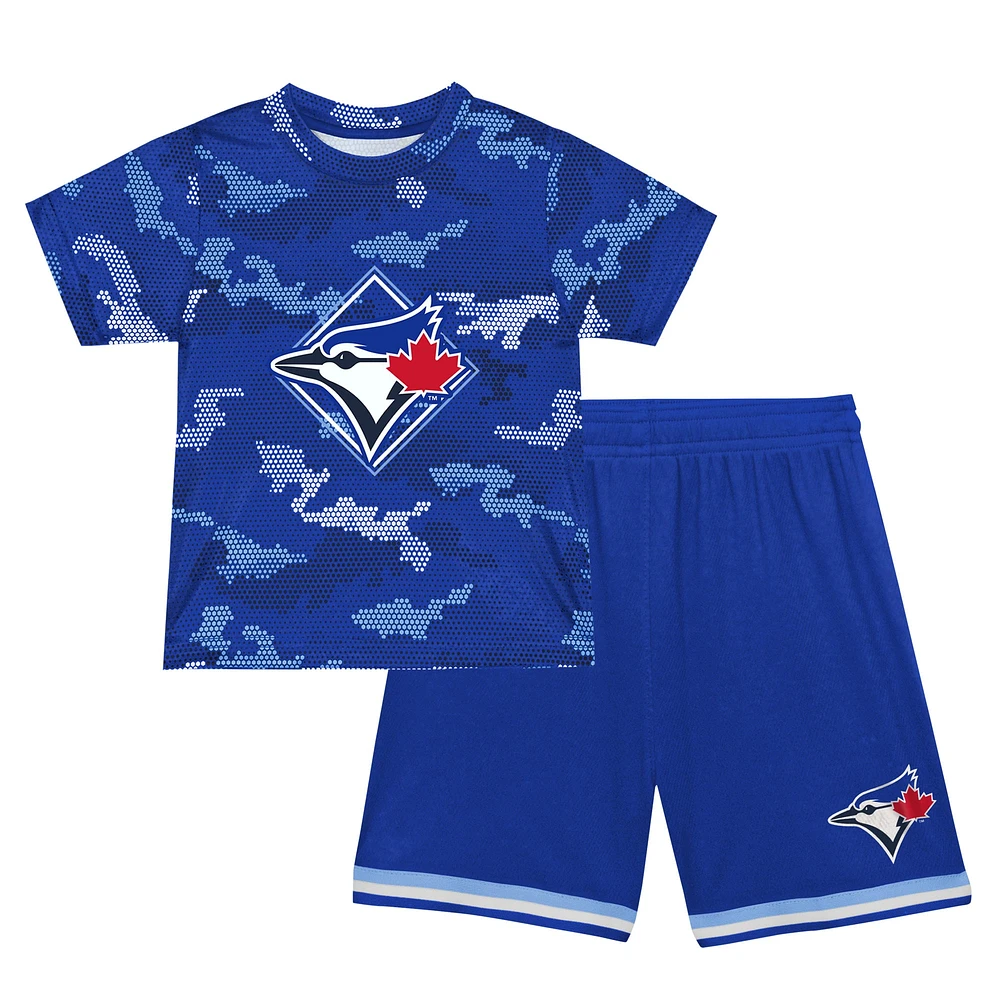 Ensemble t-shirt et short Royal Toronto Blue Jays Field Ball pour tout-petit