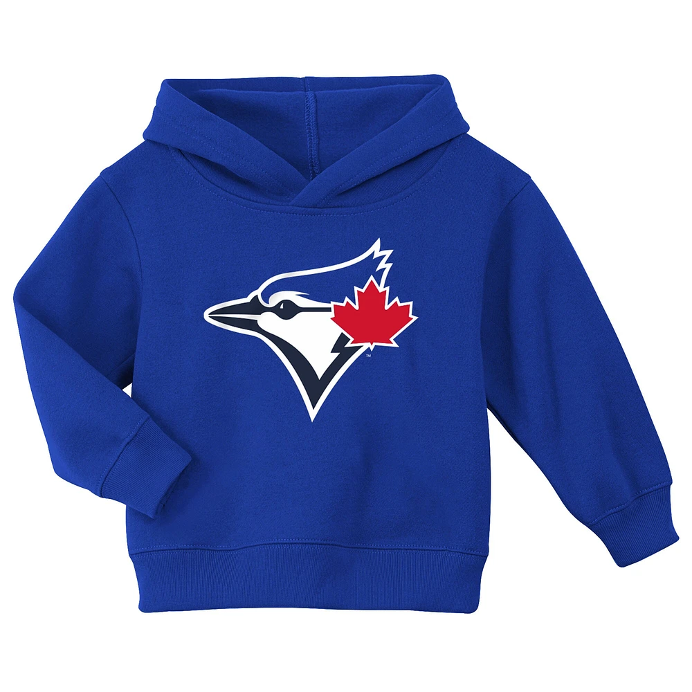 Toddler Royal Toronto Blue Jays Logo Fleece Pullover Hoodie