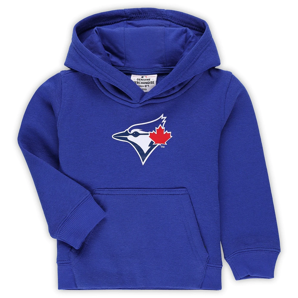 Toddler Royal Toronto Blue Jays Team Primary Logo Fleece Pullover Hoodie