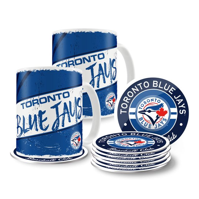 Blue Jays de Toronto 15 oz. Tasses et sous-verres classiques - Ensemble