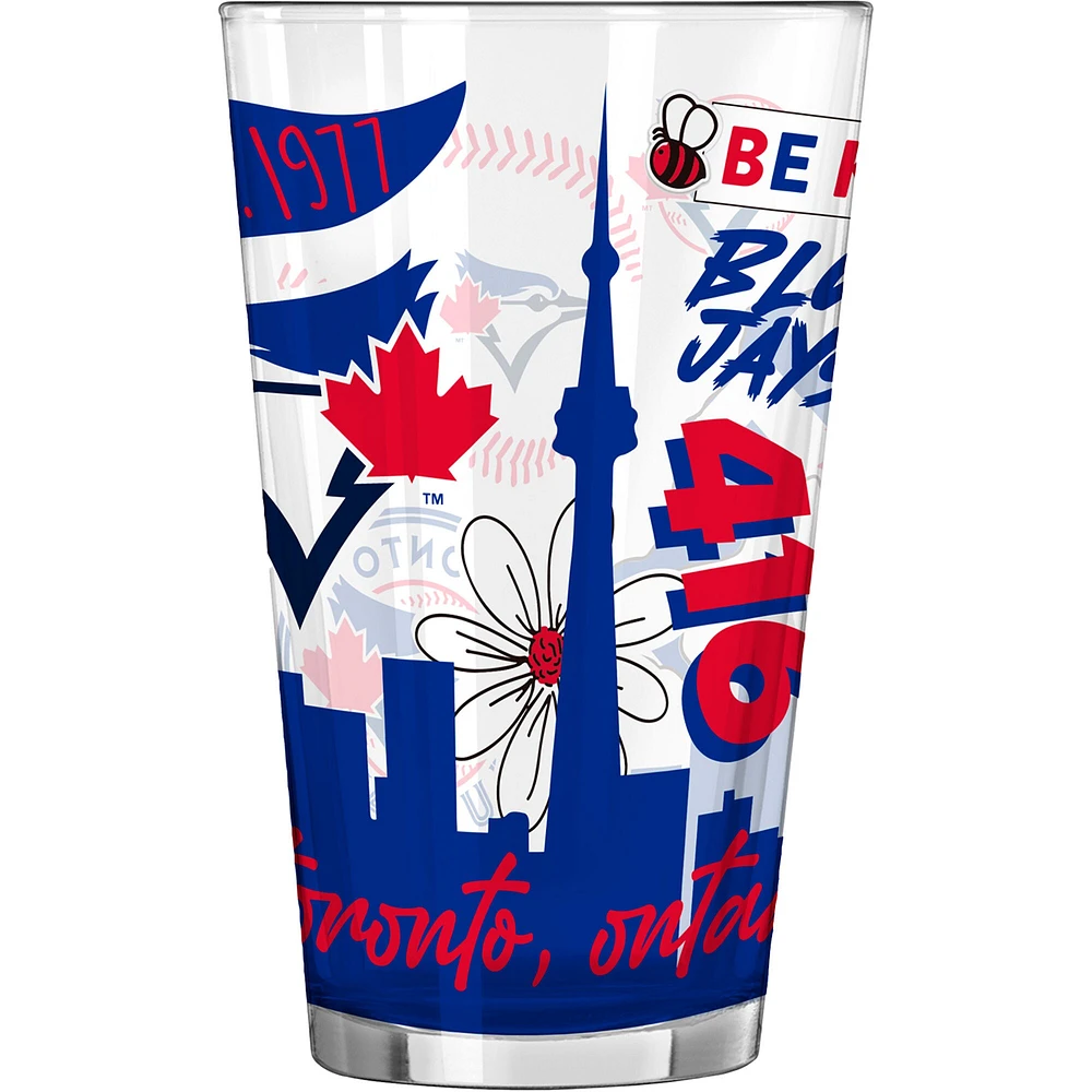 Blue Jays de Toronto 16 oz. Verre à pinte indigène