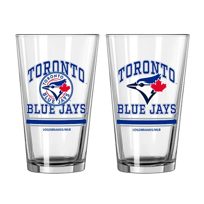 Blue Jays de Toronto 16oz. Verre à pinte, paquet de deux