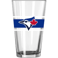 Blue Jays de Toronto 16 oz. Verre à pinte à rayures