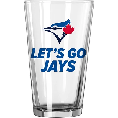 Blue Jays de Toronto 16 oz. Verre à pinte à slogan d'équipe