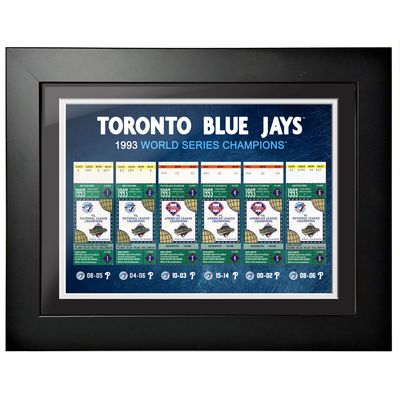 Toronto Blue Jays 1993 World Series Champions - 12'' x 16'' Ticket to History Frame