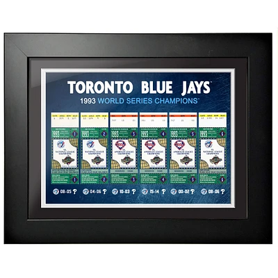 Toronto Blue Jays 1993 World Series Champions - 12'' x 16'' Ticket to History Frame