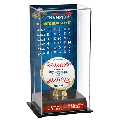 Toronto Blue Jays 1993 World Series Champions Sublimated Display Case with Series Listing Image