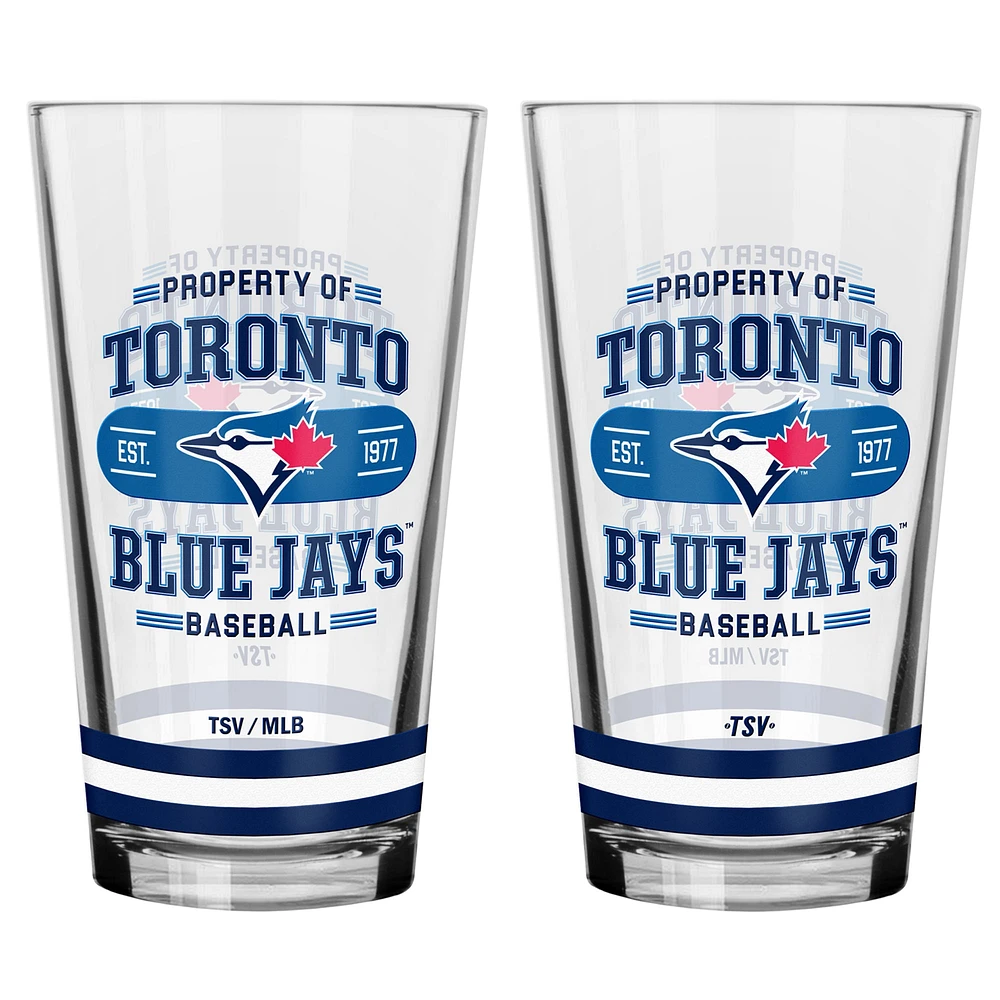 Ensemble de 2 verres à mélange des Blue Jays de Toronto