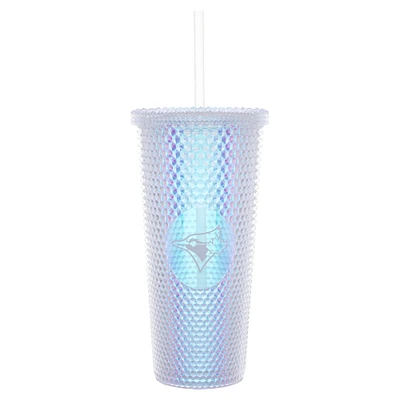 Toronto Blue Jays 24oz. Iridescent Studded Travel Tumbler with Straw