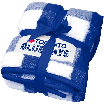 Toronto Blue Jays 50'' x 60'' Buffalo Check Frosty Fleece Blanket