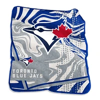 Jeté Raschel tourbillonnant des Blue Jays de Toronto 50 po x 60 po