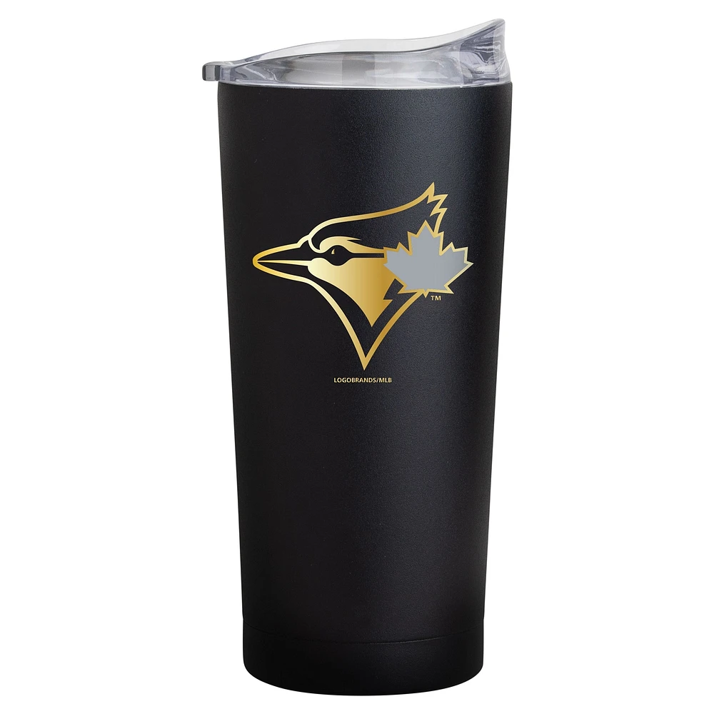 Toronto Blue Jays Black Foil 20oz. Powder Coat Tumbler